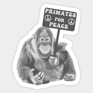 Primates for Peace Orangutan Sticker